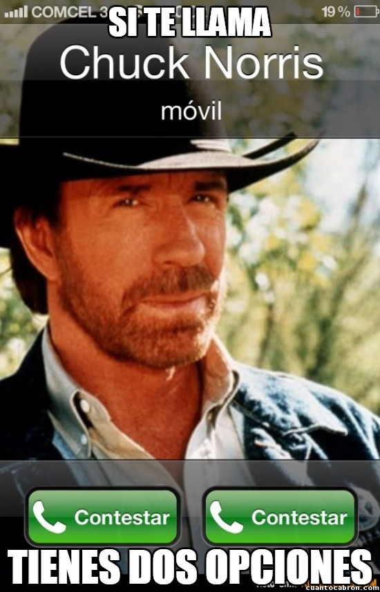 Chuck Norris te llama - meme