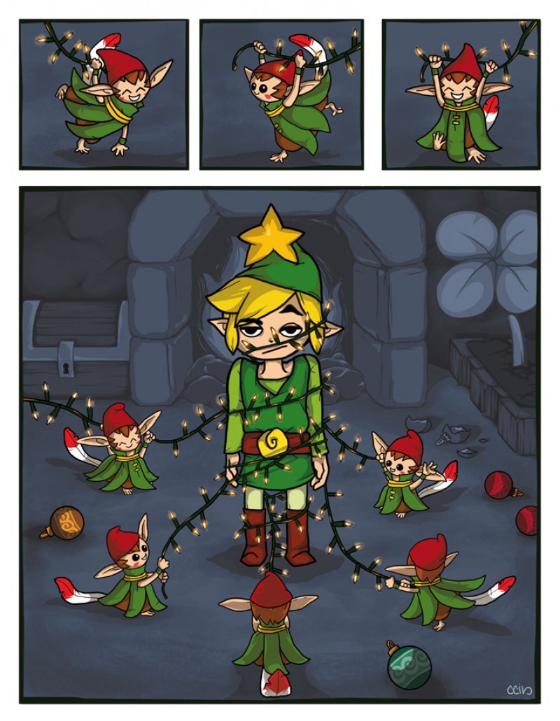 Merry Christmas from link and the minish - meme