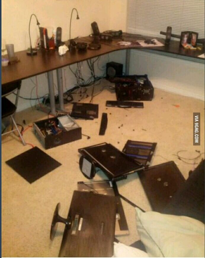 Girlfriend finds out her boyfriend cheated and destroyed his master race set.....that witch. - meme