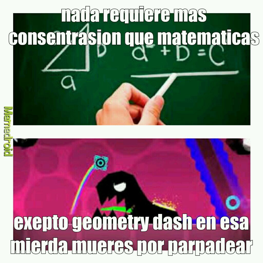 math vs geometry dash - meme