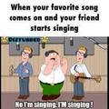 That singing moment