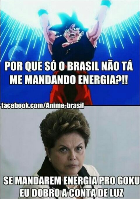 Dilma, maior inimigo da série DBZ. - meme