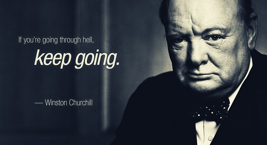 Winston Churchill was a true leader - meme