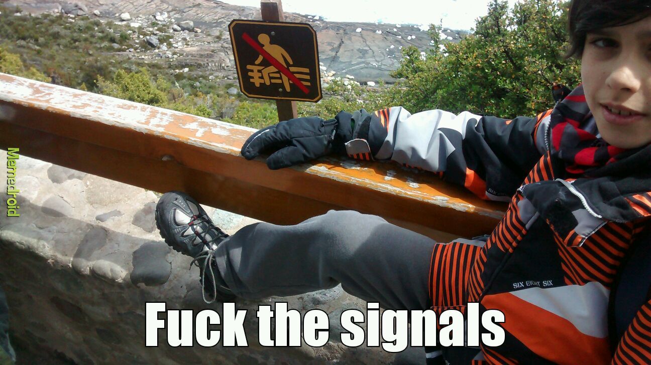 Fuck the signals - meme