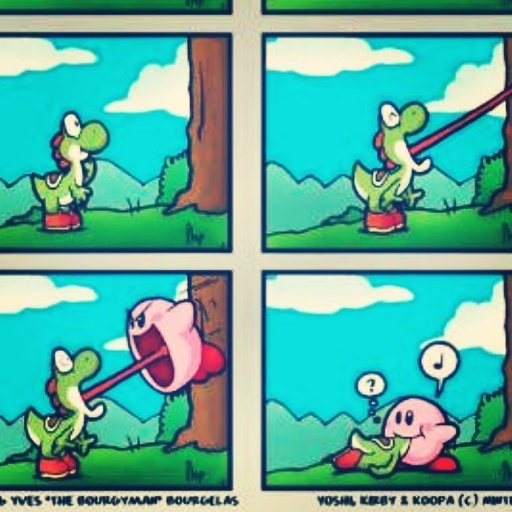 Kirby es un loquillo - meme