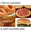 I'm well rounded dieting all the time