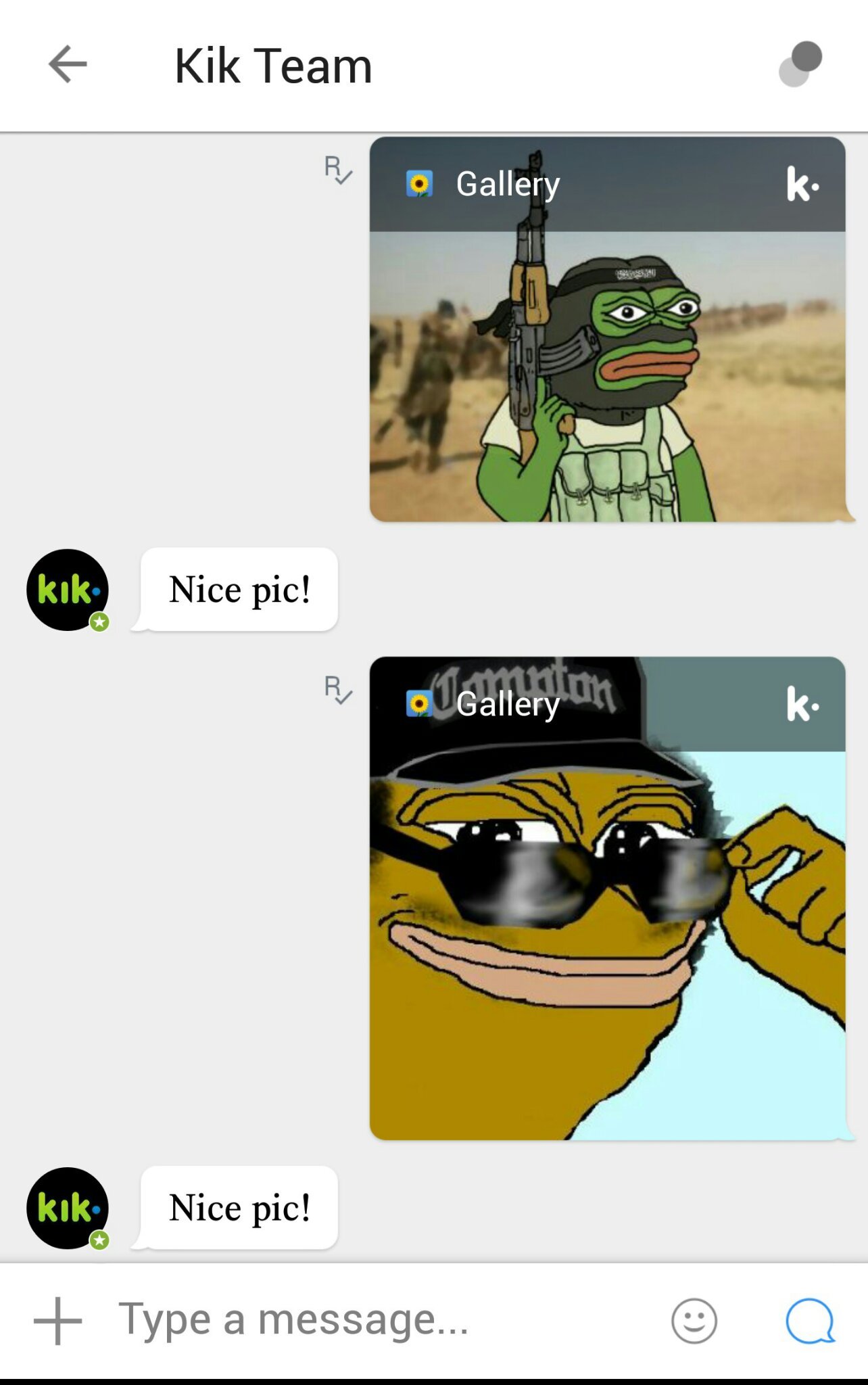 Kik likes my pepes - meme
