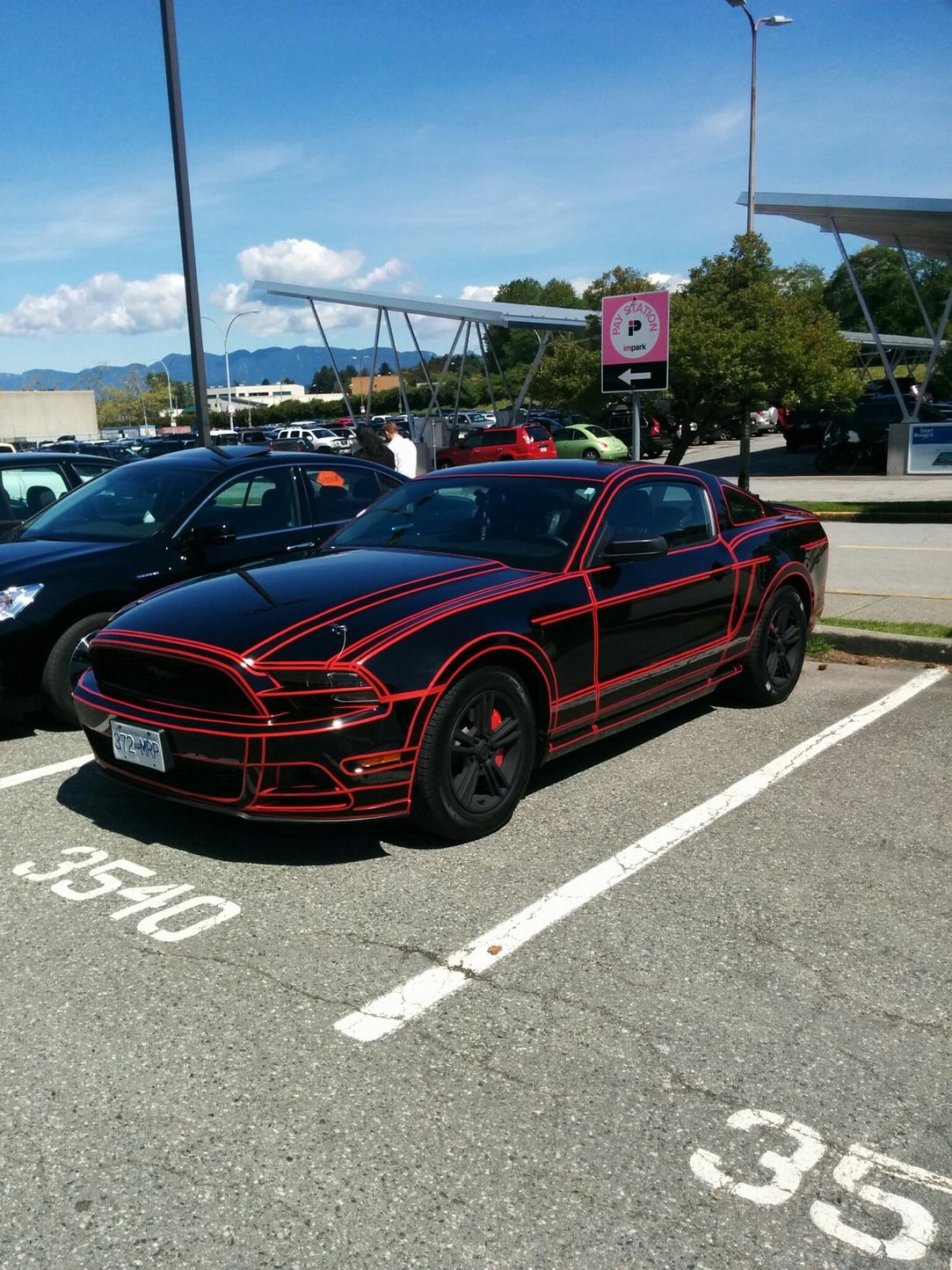Tron Lamborghini meet Tron Mustang - meme