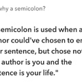 semicolon project