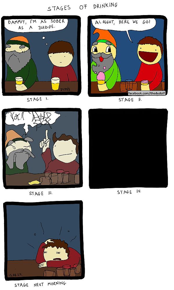 stages of drinking - meme