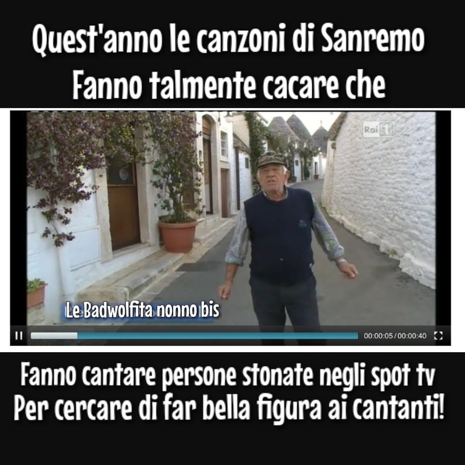 Far fare bella figura ai cantanti di Sanremo - meme