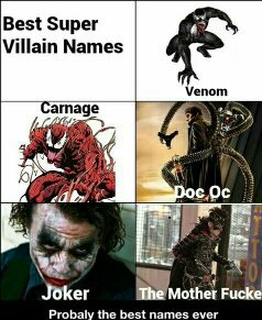 Villain Names - meme