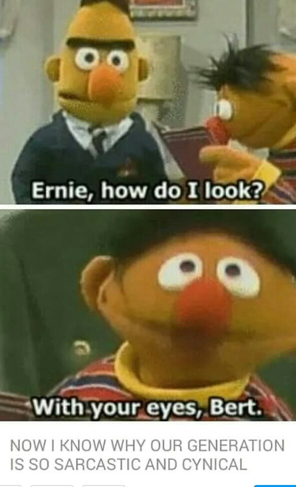 Ernie's a dick - meme
