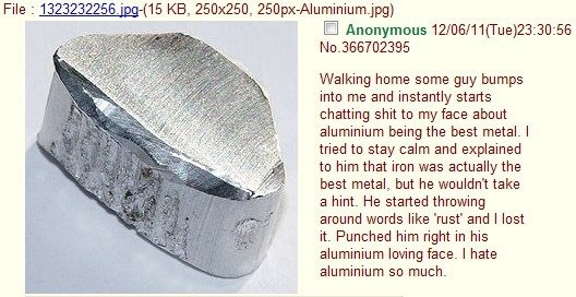 Don't make me triggered with your aluminum - meme