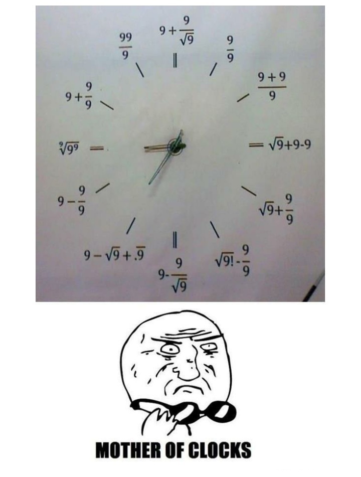 Horloge des matheux - meme