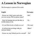 Norwegian in a nutshell
