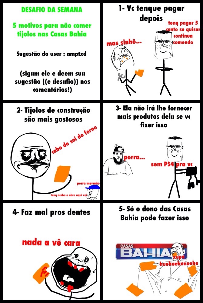 O DESAFIO DA SEMANA VOLTOU!!! créditos ao meme melado, que foi quem me incentivou a fazer essa série