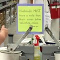 Sign in the paint store