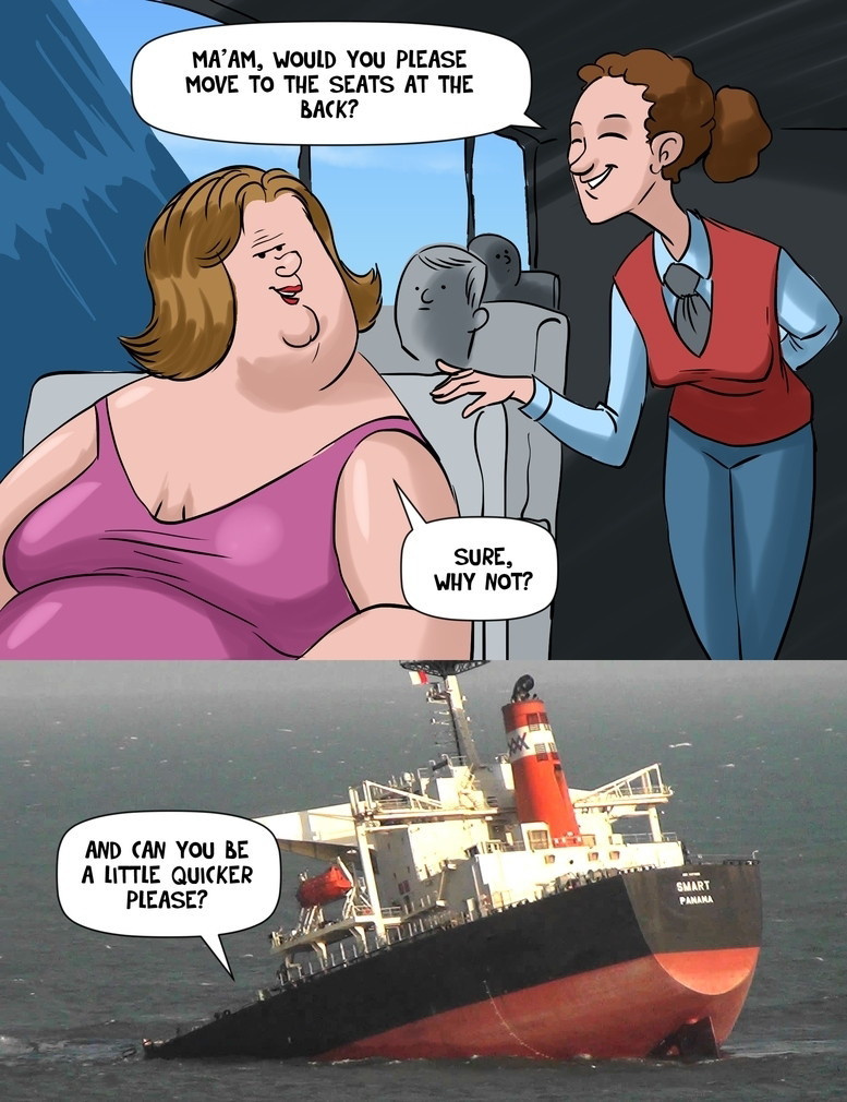 And why are you on a cargo ship? - meme.