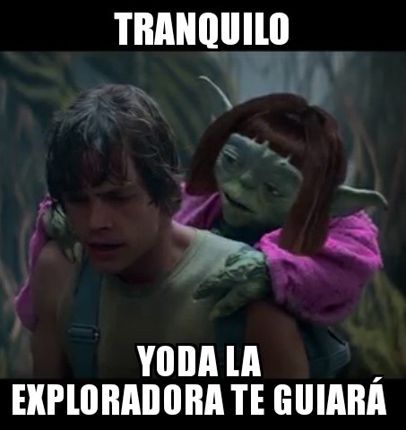 Yoda la exploradora - meme