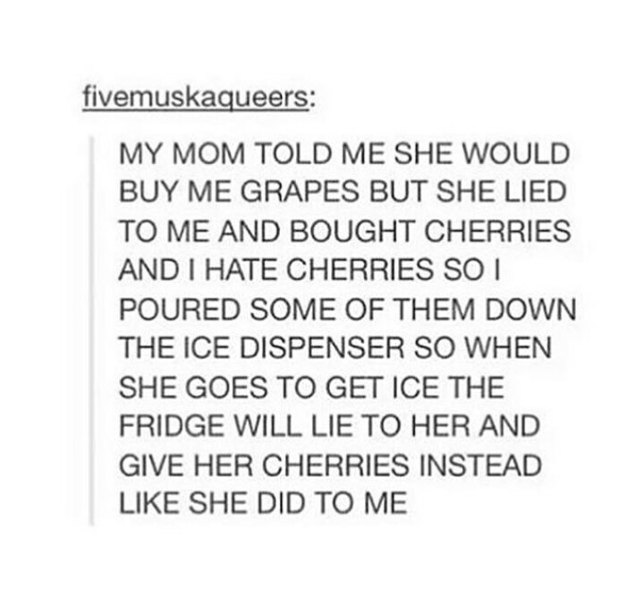 but cherries are good - meme
