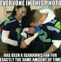 The Seahawks band wagon now caters to whole families, how sweet - meme