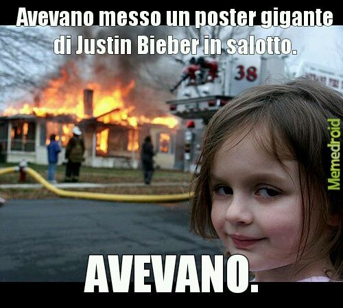 Poster Justin Bieber - Conseguenze. - meme