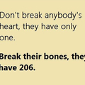 Has anyone ever broken all their bones and lived?