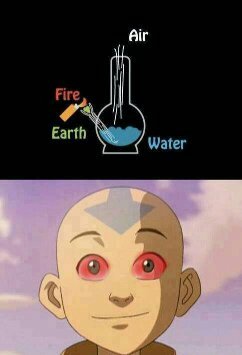 Água, Terra, Fogo e Ar... - meme
