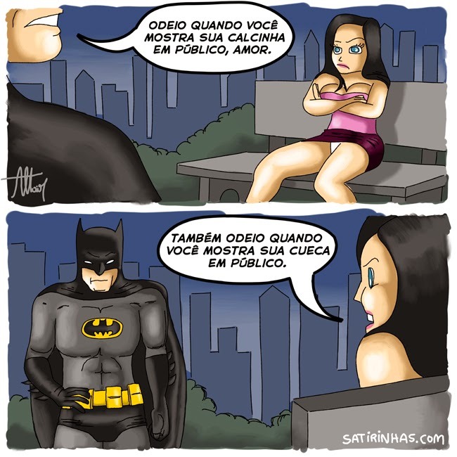Batman e sua namorada indecente!!! Prevejo o povo me zuando....kkkkk - meme