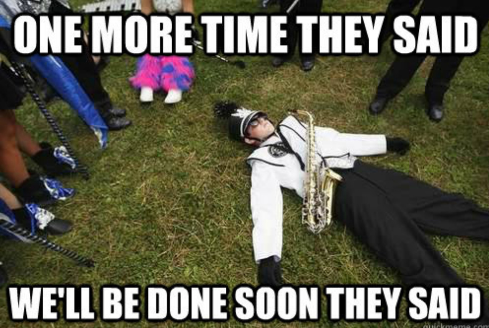 My band needs to get their shit together if we are ever going to nationals in Tennessee... - meme