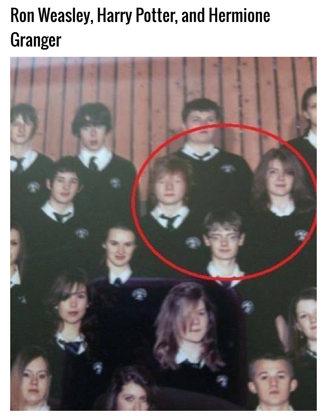 A humorous harry potter meme with ron weasley and hermione granger