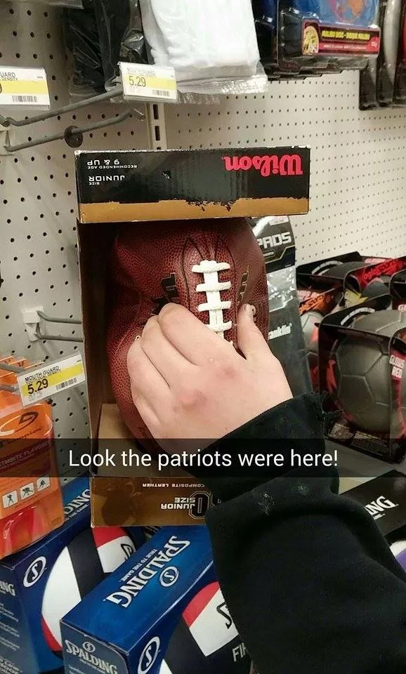 The New England Patriots were here - meme