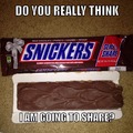 First comment is a snickers