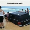 dont park on the beach