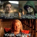 The flash,  the arrow and the Thor