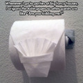 Toilet paper origami