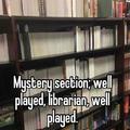 clever librarian......................................................which is a reference to what? -Jeopardy music-