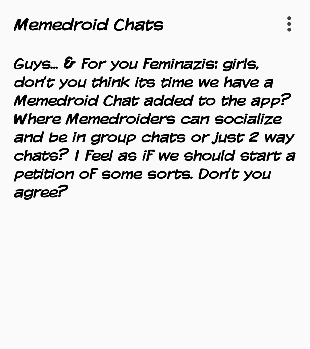 Memedroid Chats