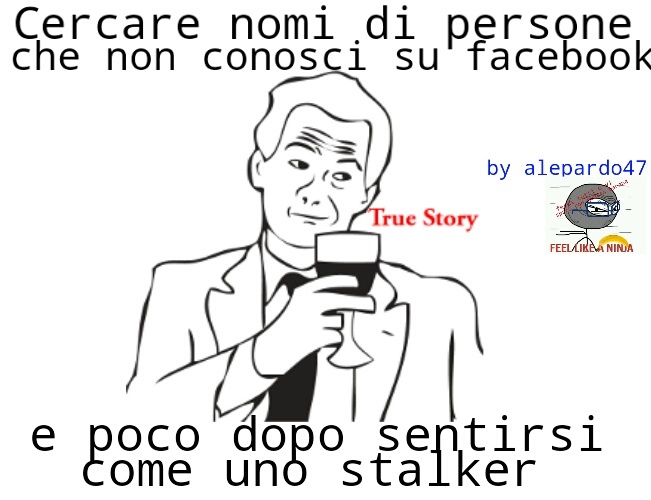 stalker su facebook - meme