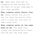 When you're walking