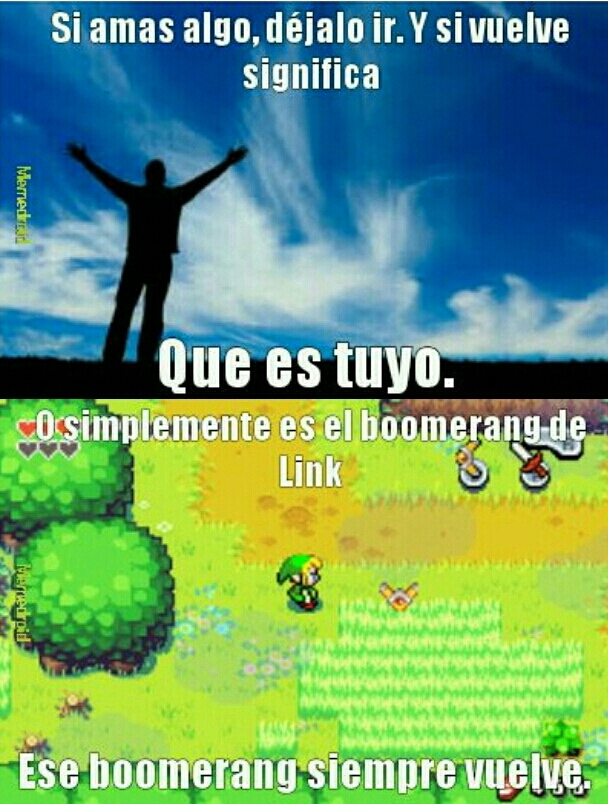 El boomerang de Link - meme