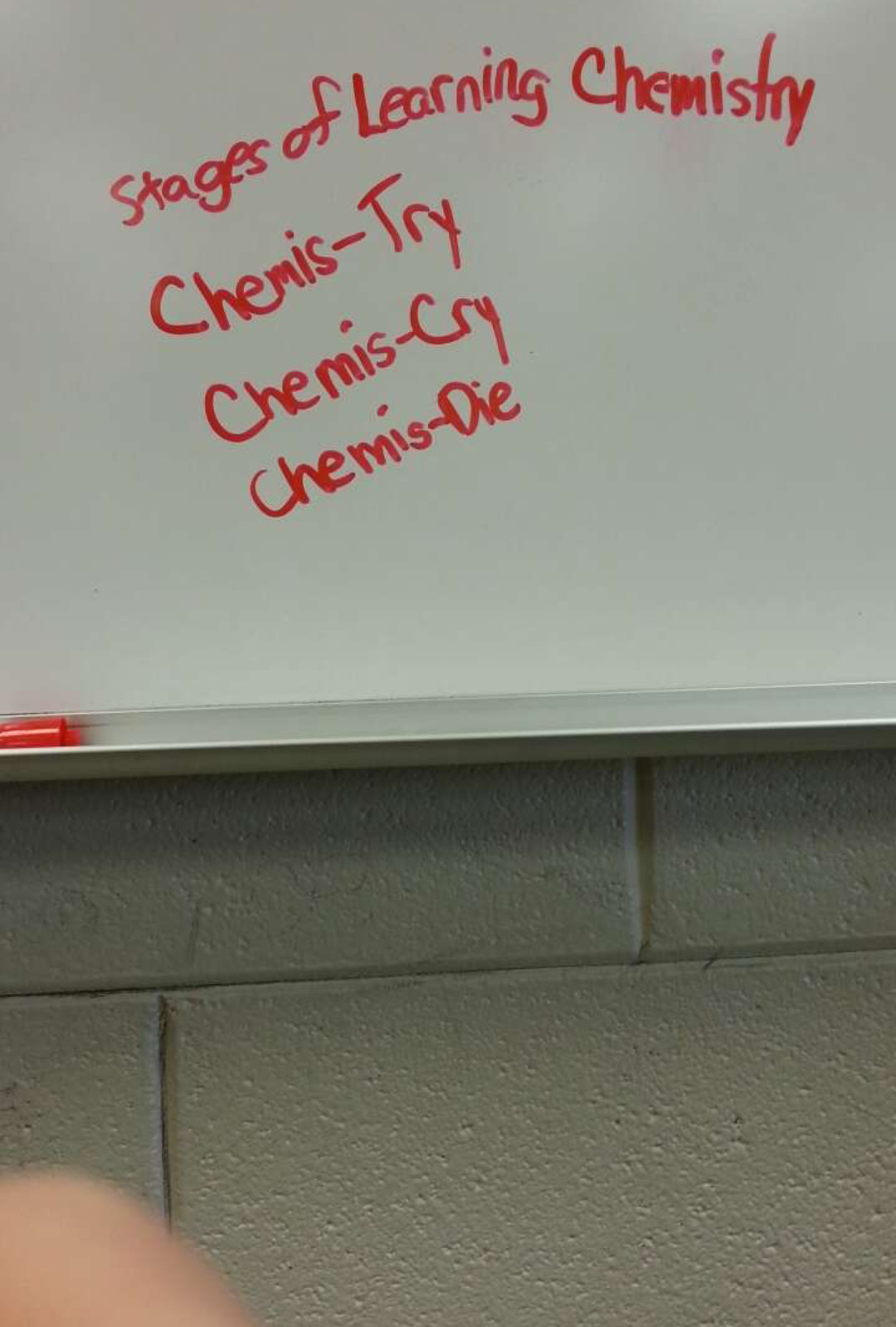 Written on my chem teacher's board. Ohhh how I love my peers. - meme
