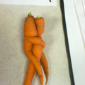I found this carrot a work.... Boss thought it looked like it was holding a baby.. Me no way it looks like it's having sex :P lol