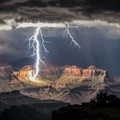 when lightening strikes in the Grand Canyon