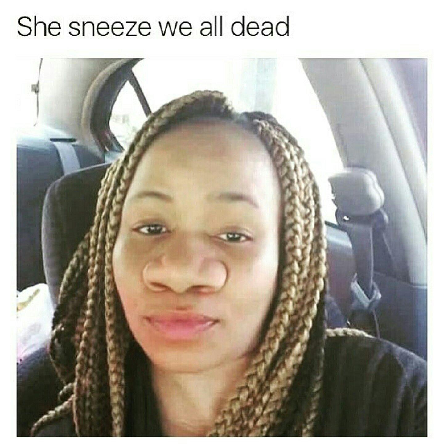 Hope this bitch doesn't have hayfever - meme