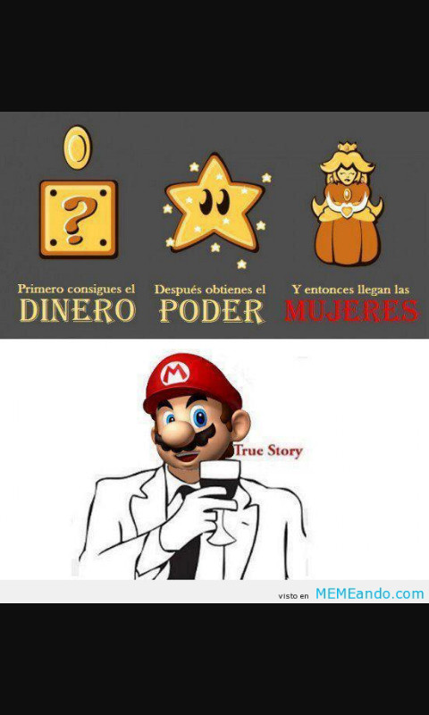 Mario lo tiene todo - meme