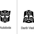 autobots and darth vad.