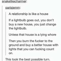 a relationship is like a house.