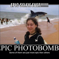 Big shark and selfie
